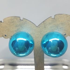 🎄free w purchase Light blue double sided earrings